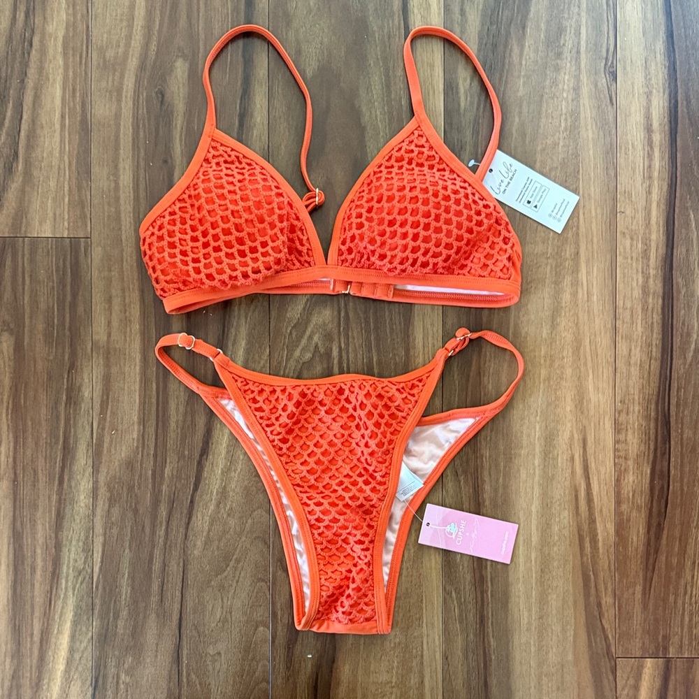 Cupshe Orange Bikini size Small NWT